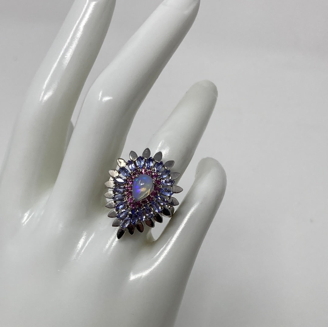 Genuine Fiery Opal & Tanzanite π