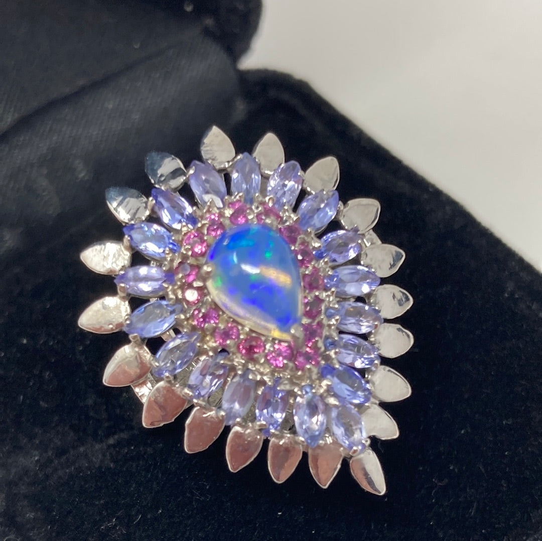 Genuine Fiery Opal & Tanzanite π