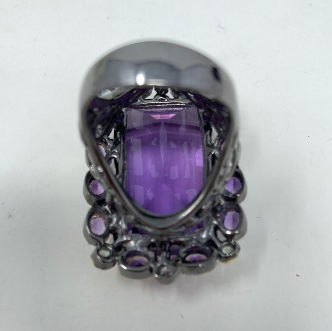 Exceptional 40+ CTW Genuine Amethyst Ring
