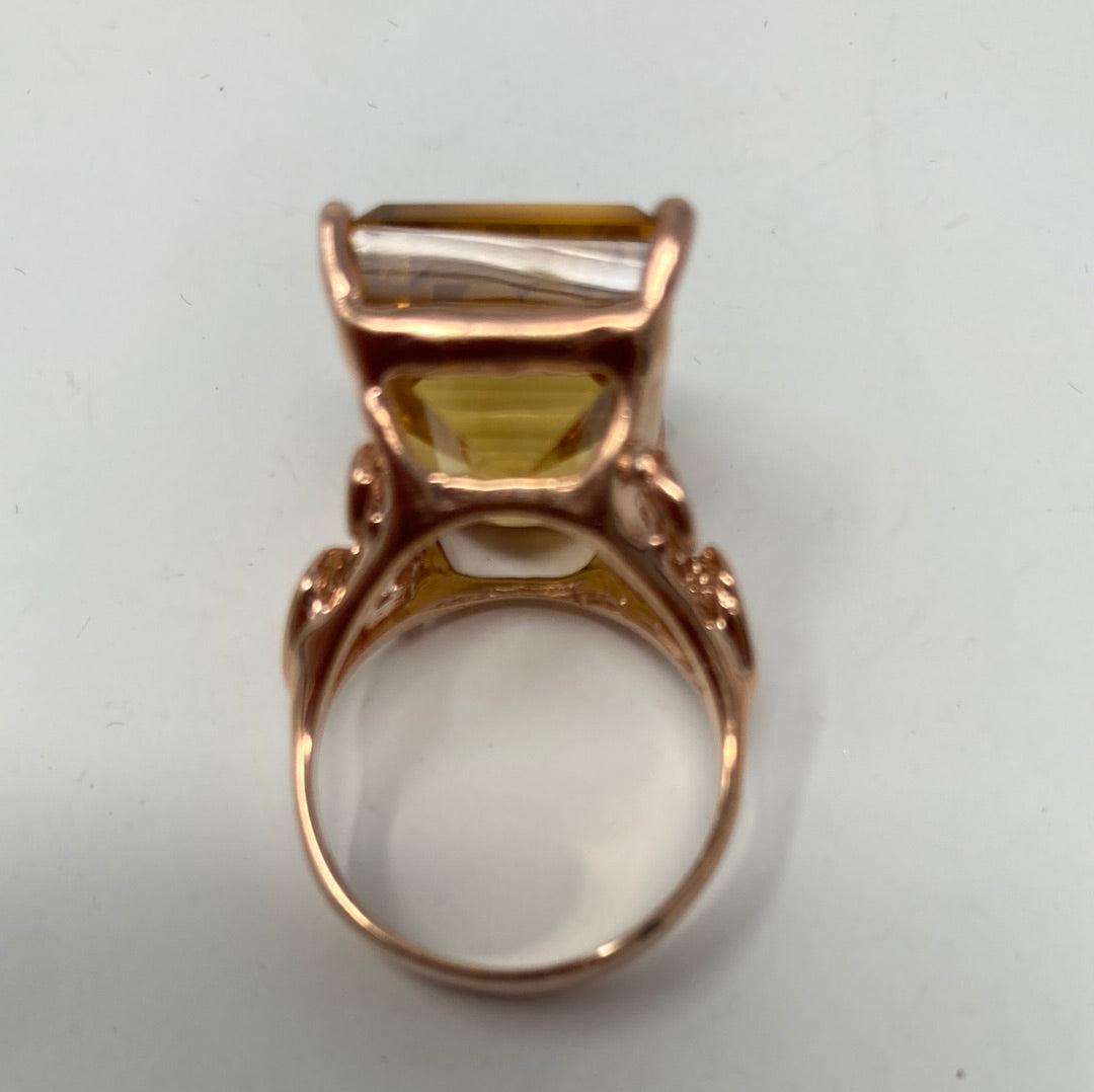 27 CTW Genuine Citrine Ring