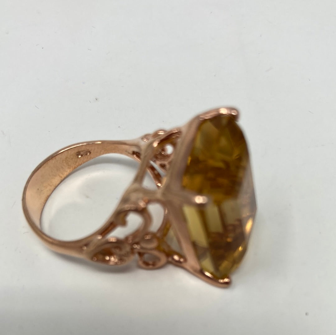 27 CTW Genuine Citrine Ring