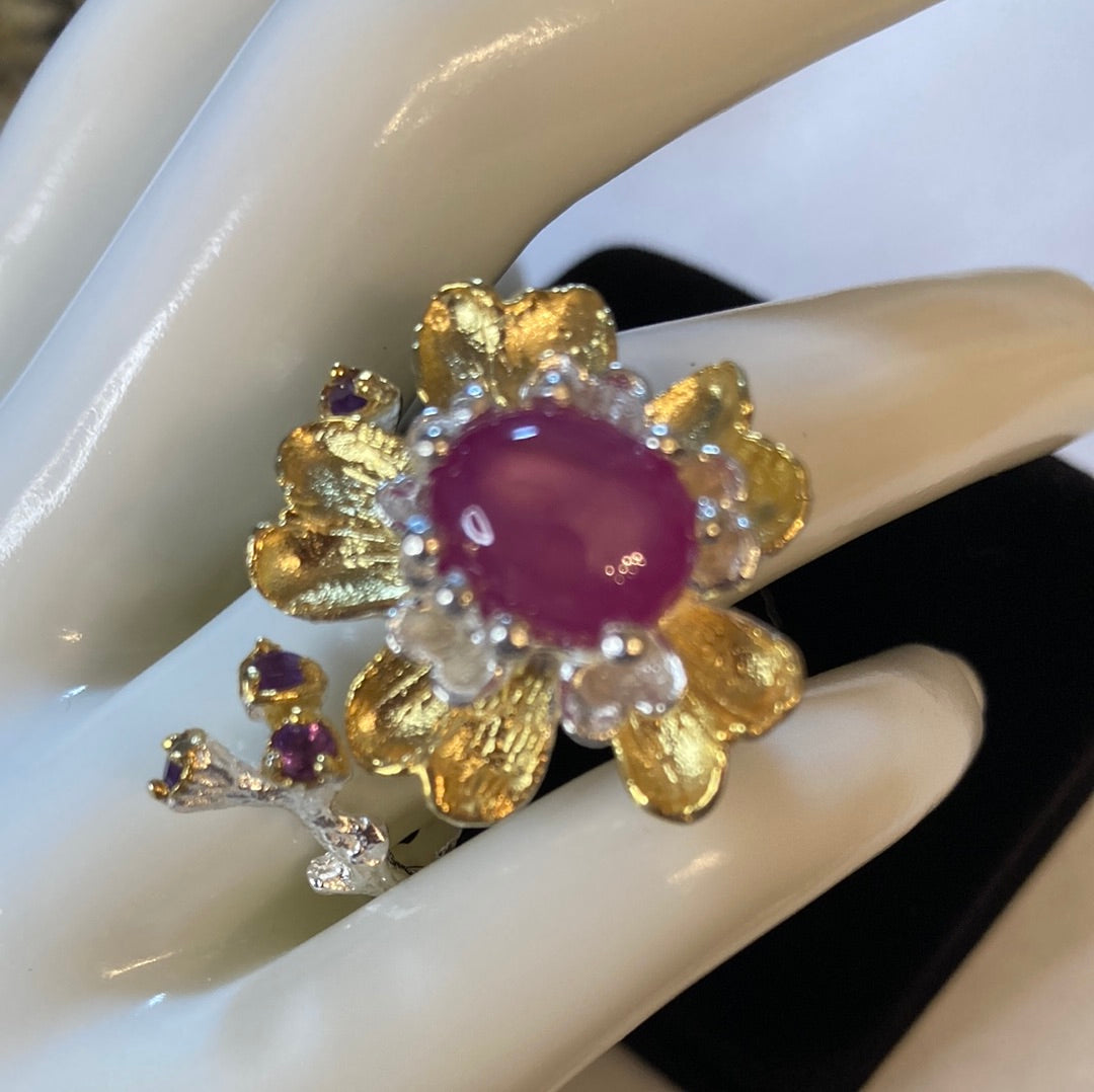 Genuine Star Ruby Ring
