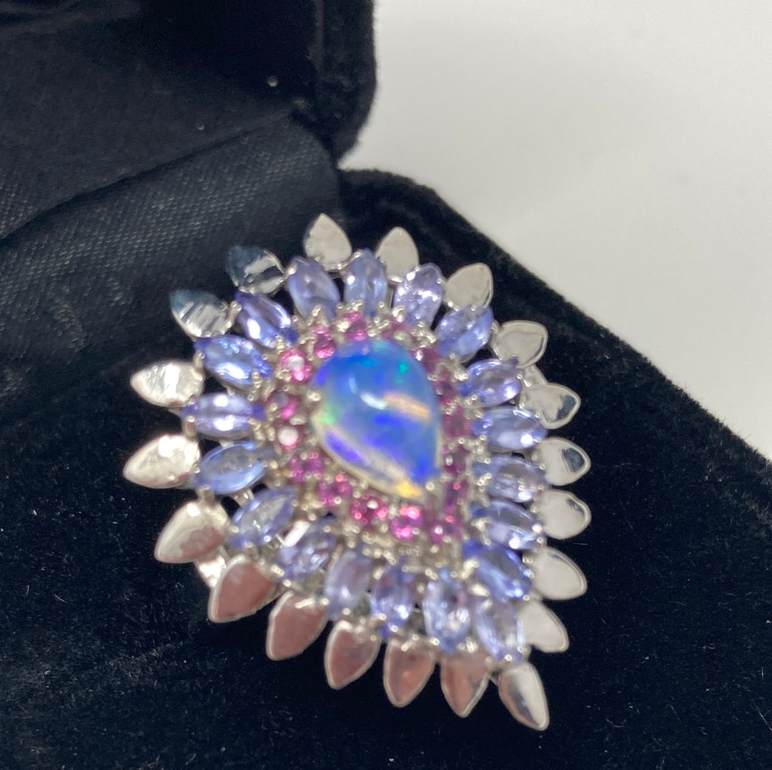 Genuine Fiery Opal & Tanzanite π