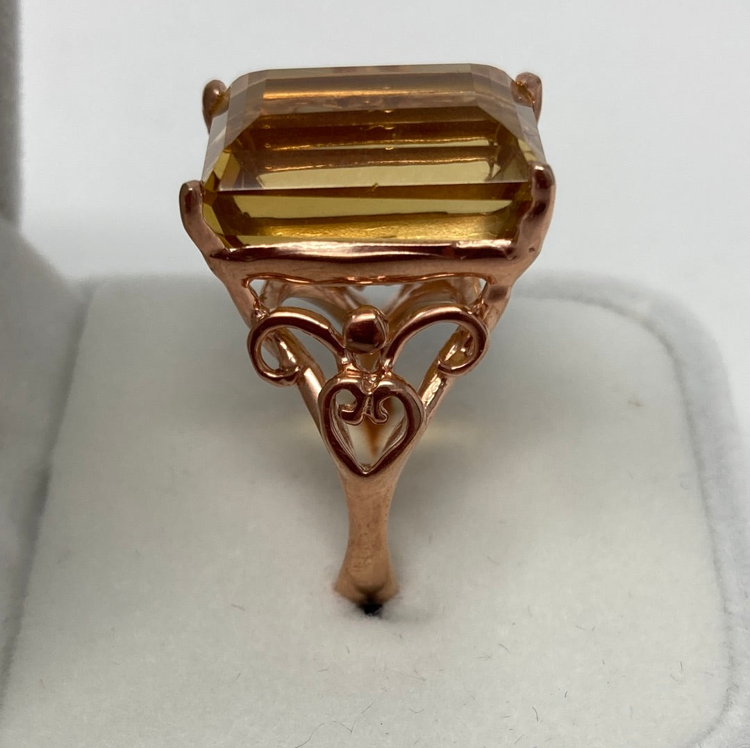 27 CTW Genuine Citrine Ring