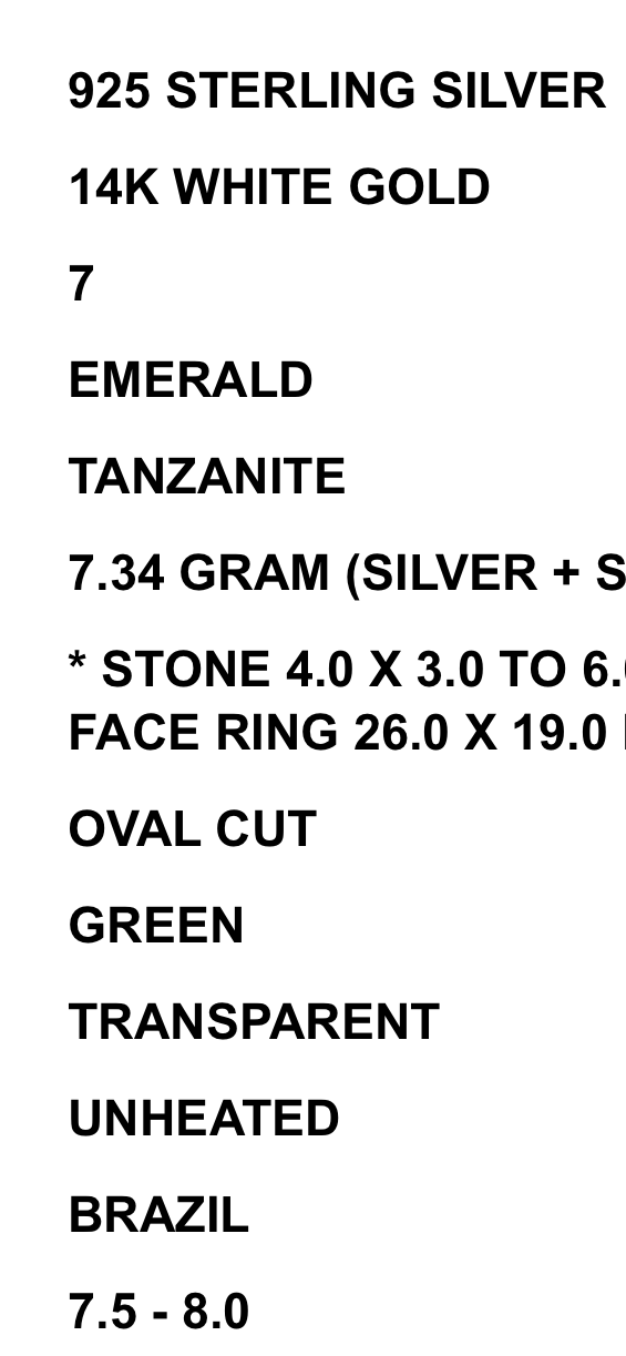 Majestic Genuine Emerald & Tanzanite Ring