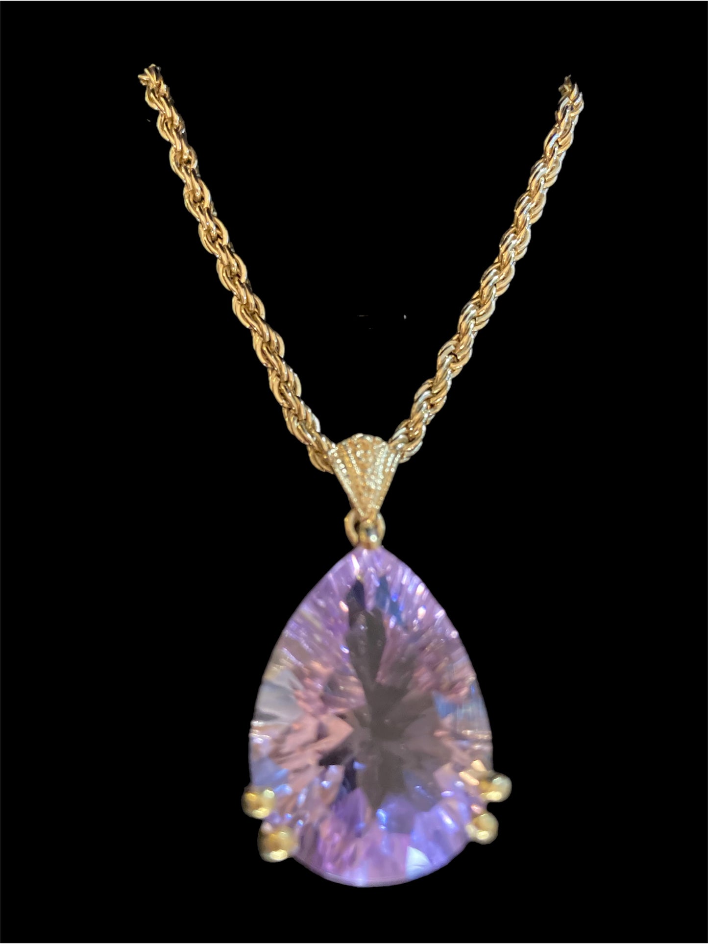 Genuine Rare, Rose Du France Amethyst Pendant