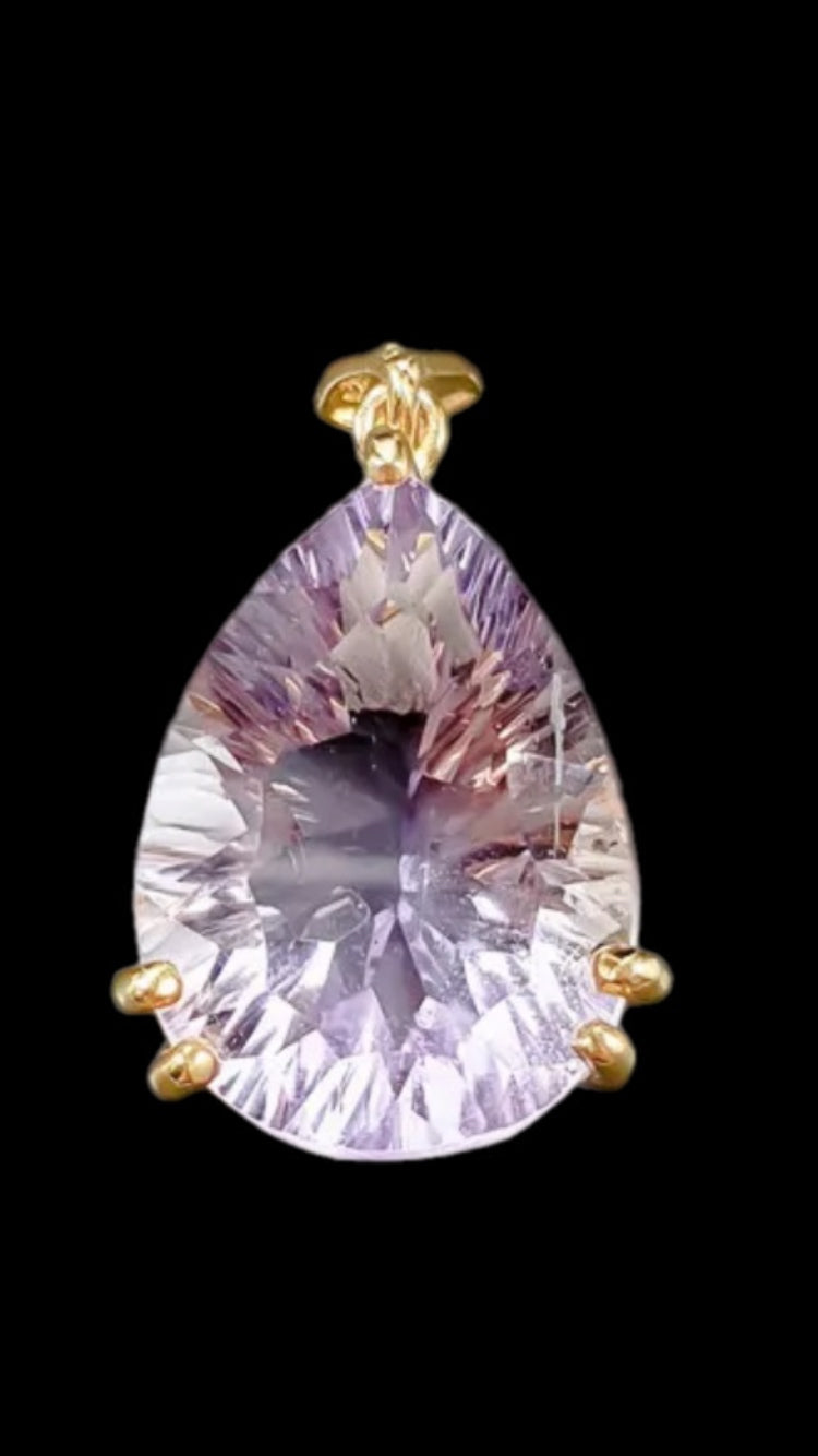 Genuine Rare, Rose Du France Amethyst Pendant