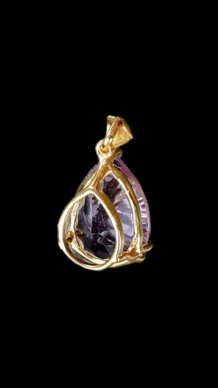 Genuine Rare, Rose Du France Amethyst Pendant
