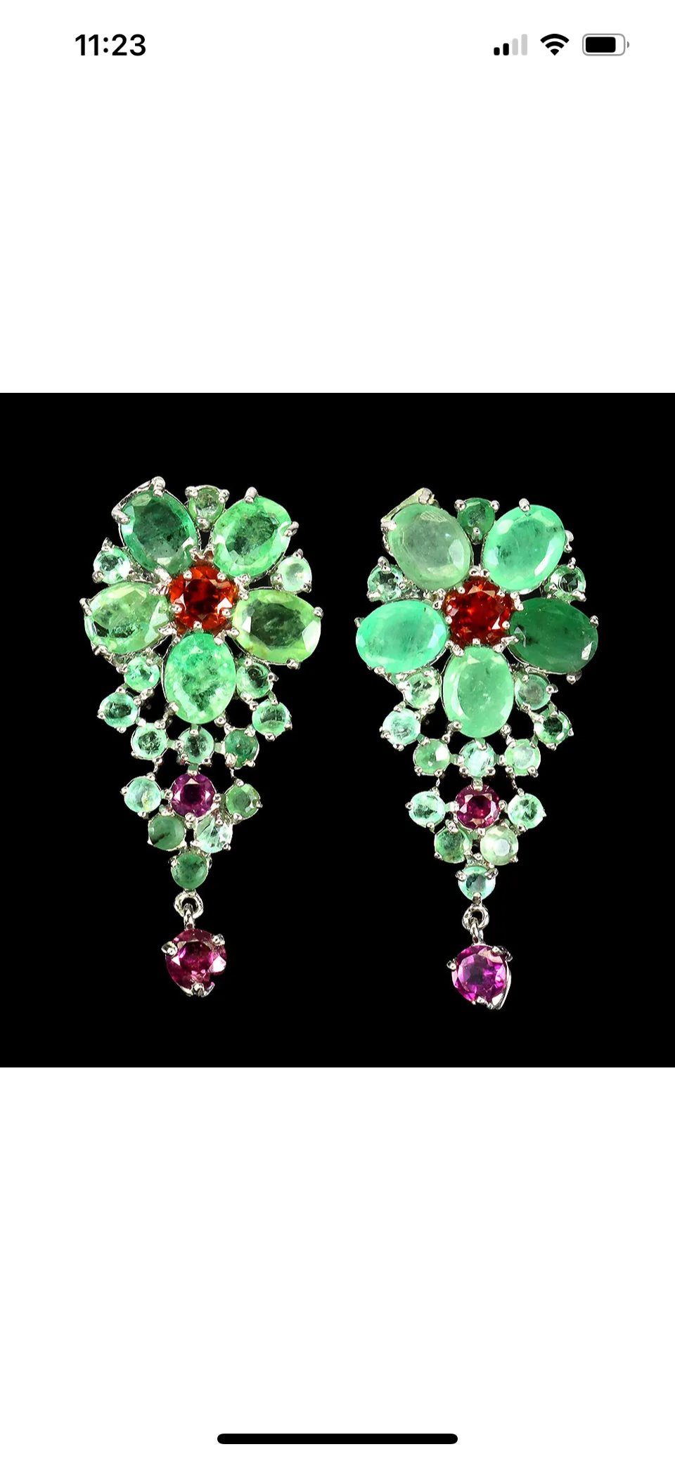 Genuine Emerald Earrings