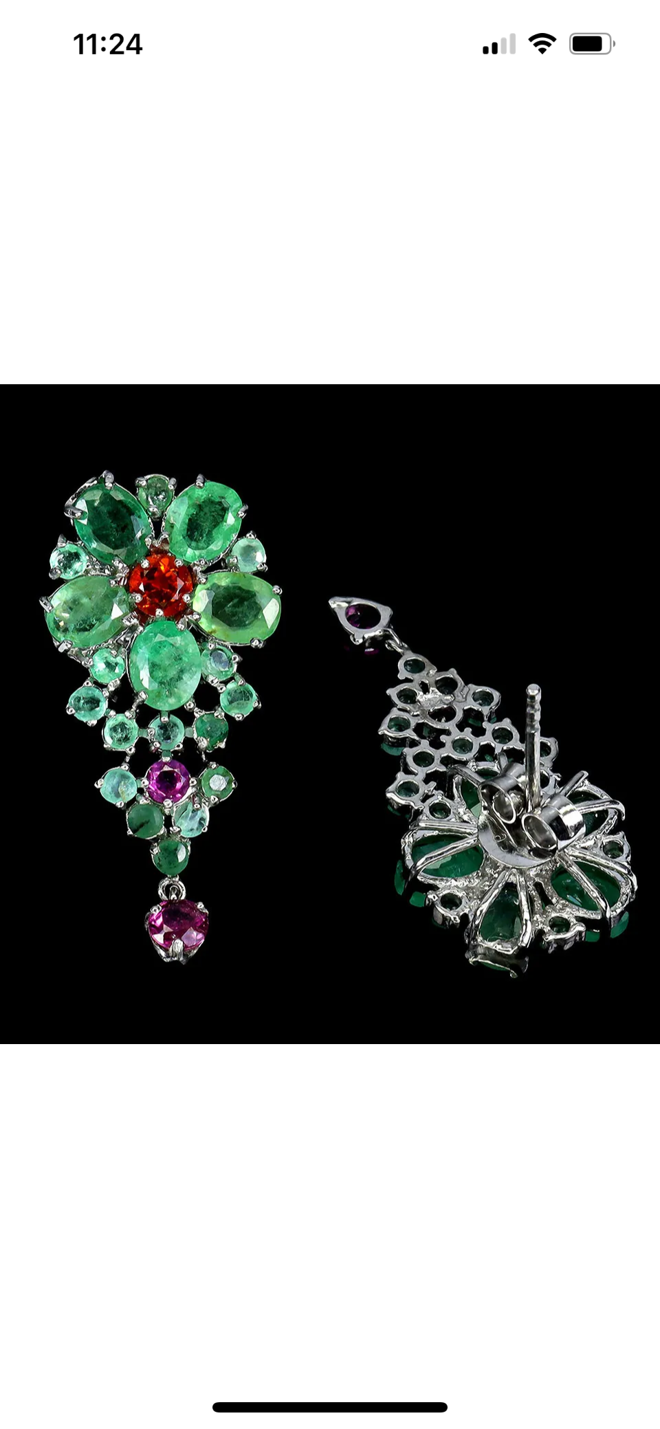 Genuine Emerald Earrings