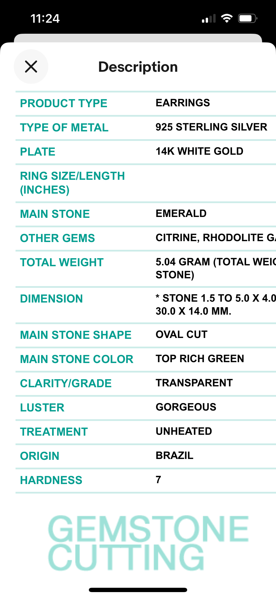 Genuine Emerald Earrings