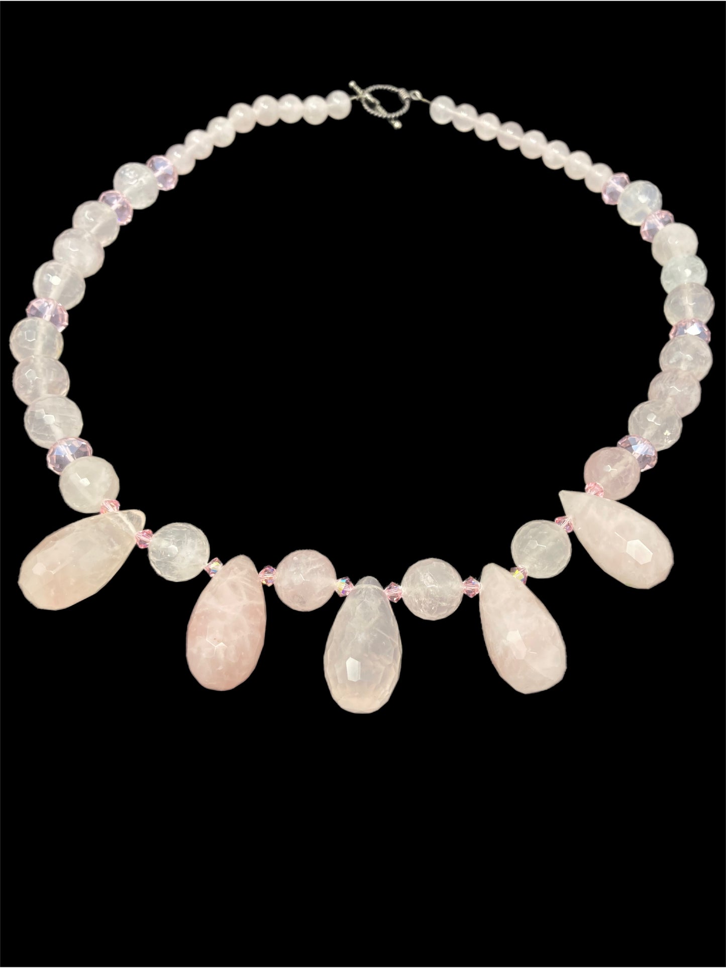 Genuine Grade AA Rose Quartz Necklace Artist Original