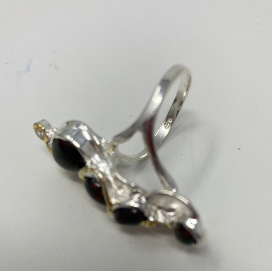 Genuine Black Opals with Red Flashes