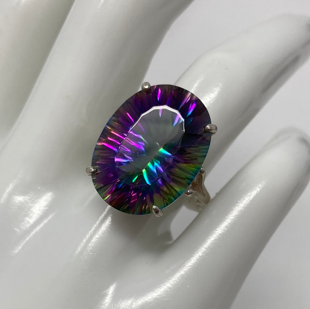 Mysterious Mystic Fire Topaz Ring Topaz
