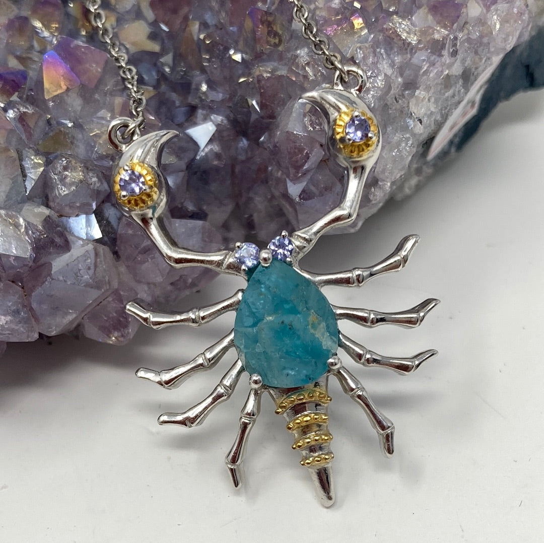 Genuine Fluorite Scorpion Prndant