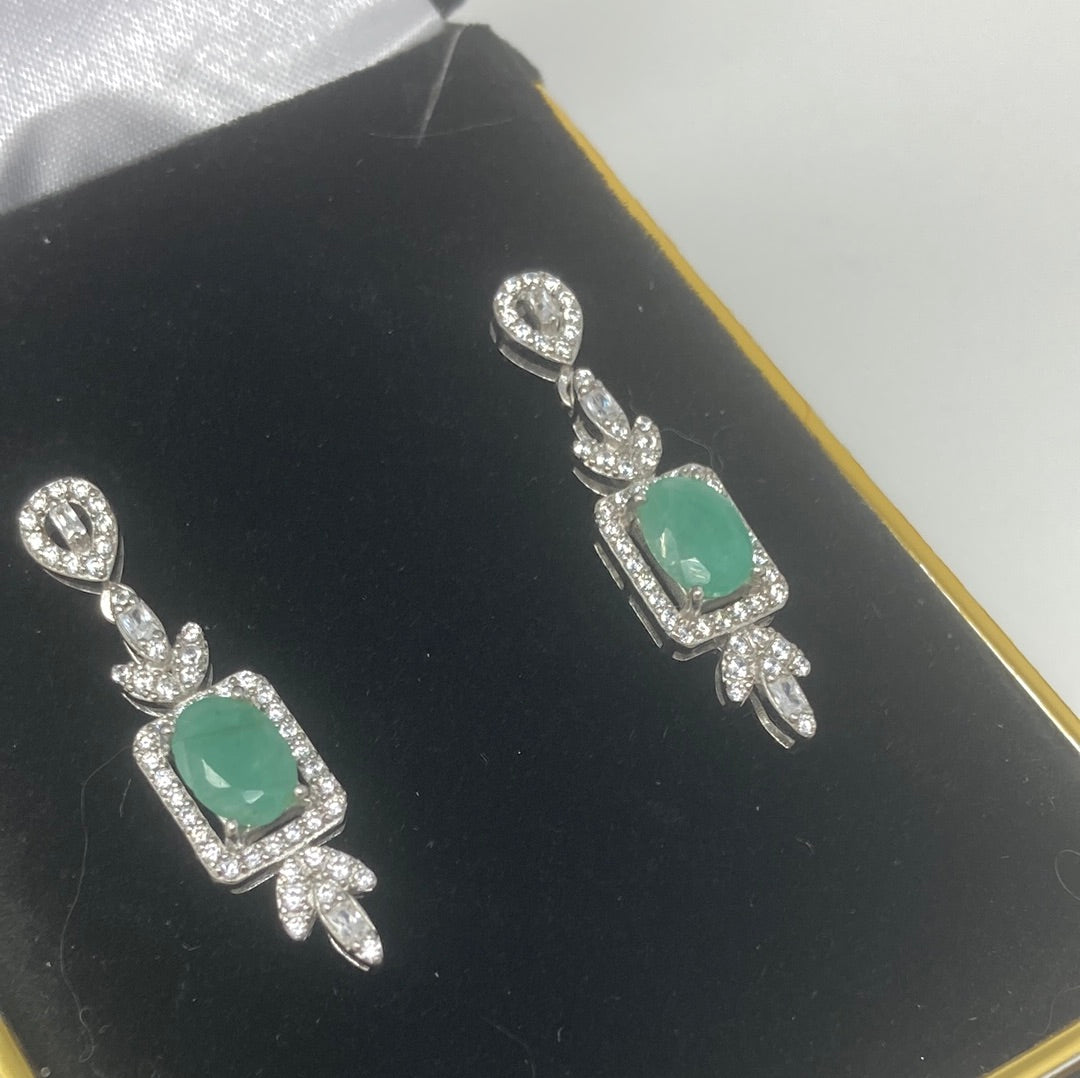 Genuine Emerald Earrings