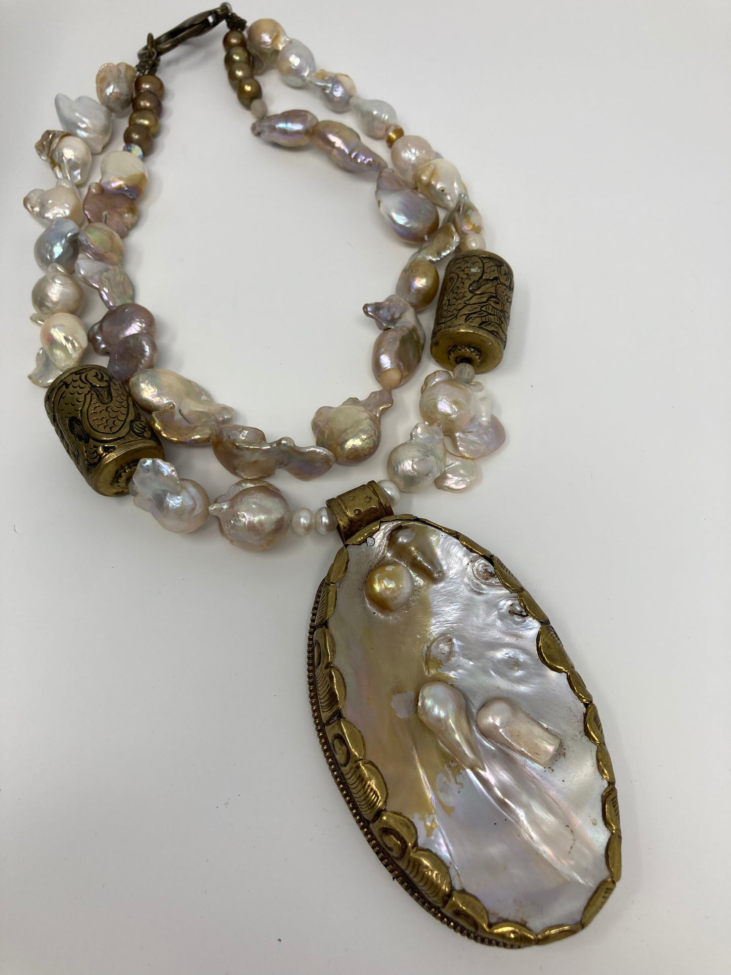 Genuine Baroque Pearl Necklace Handmade Artist Original