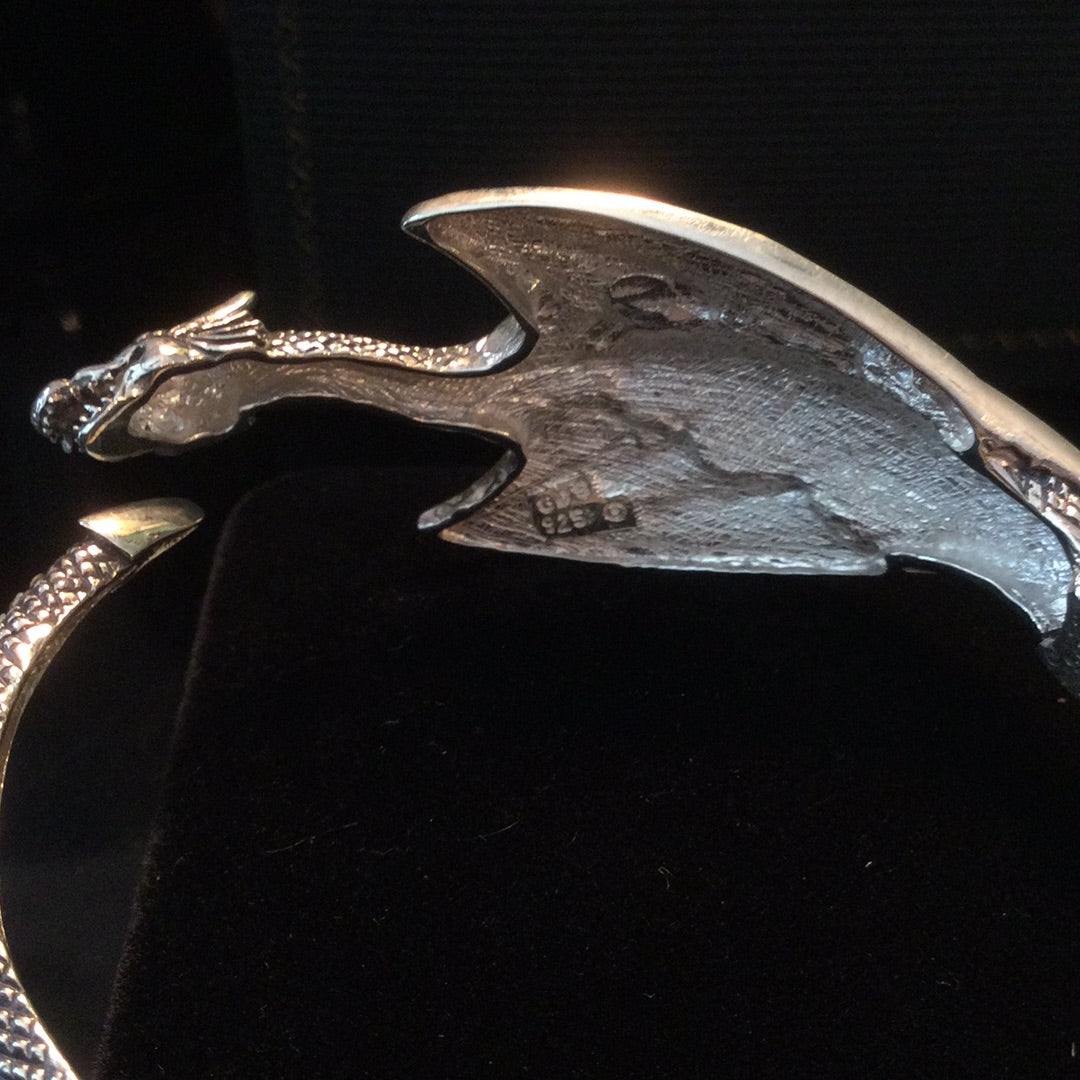 Custom Made Sterling Silver Dragon Bracelet