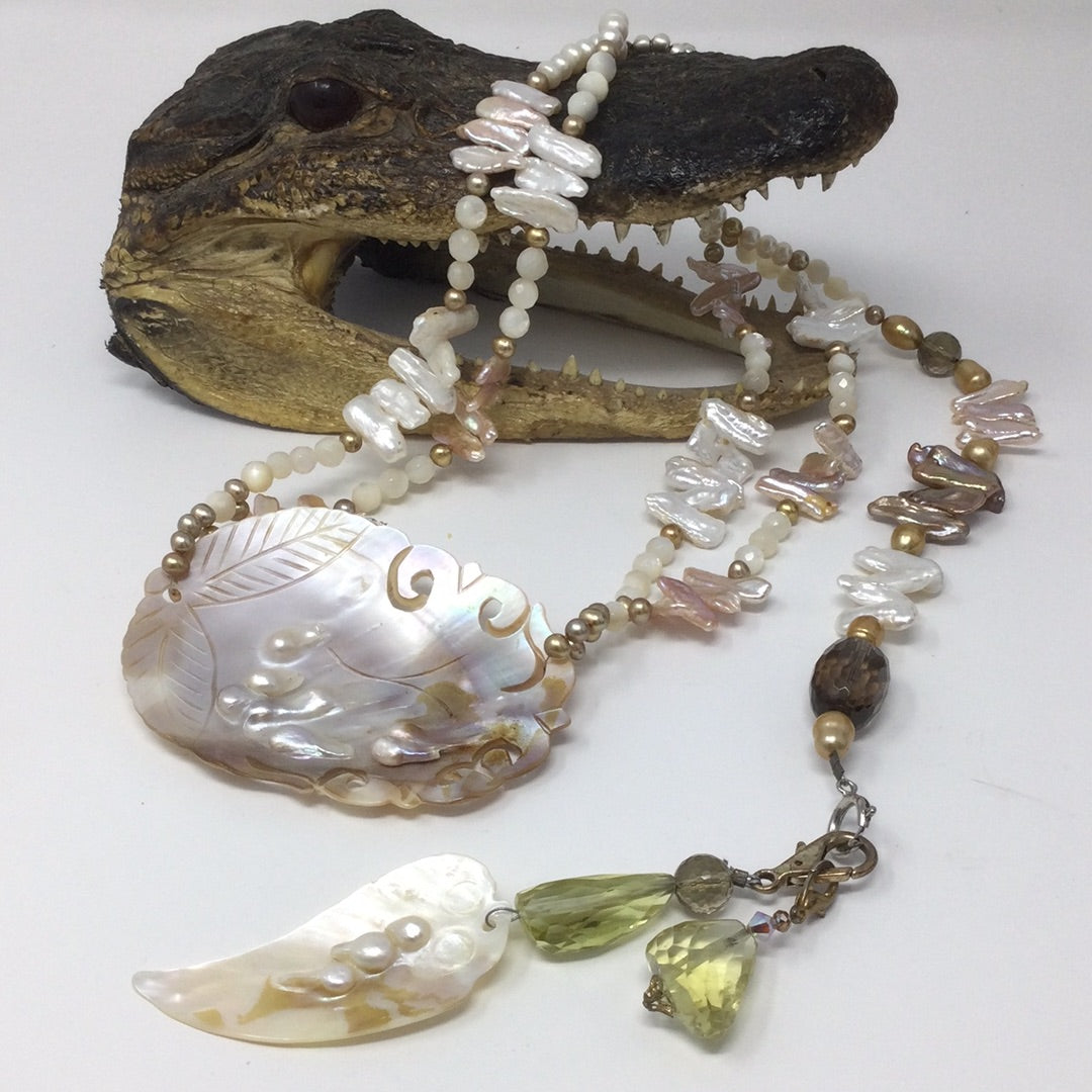 Constellation of Pearls & Gems Necklace Artist Original