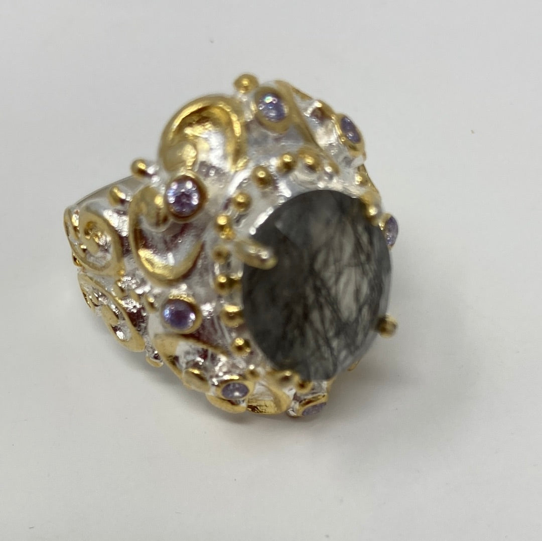 Genuine Rutilated Faceted Quartz