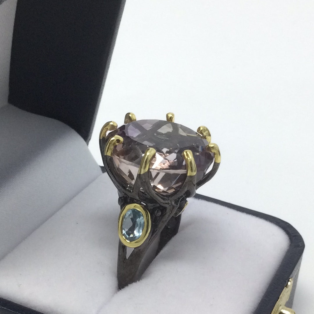 Awe Inspiring Genuine Ametrine 30 CTW Ring