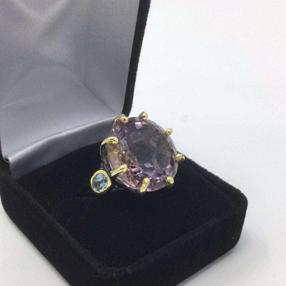 Awe Inspiring Genuine Ametrine 30 CTW Ring