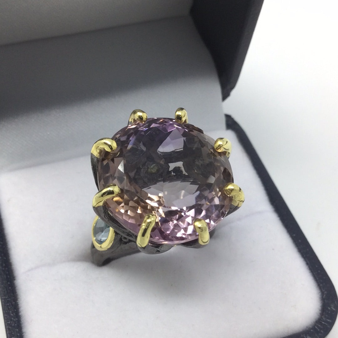 Awe Inspiring Genuine Ametrine 30 CTW Ring