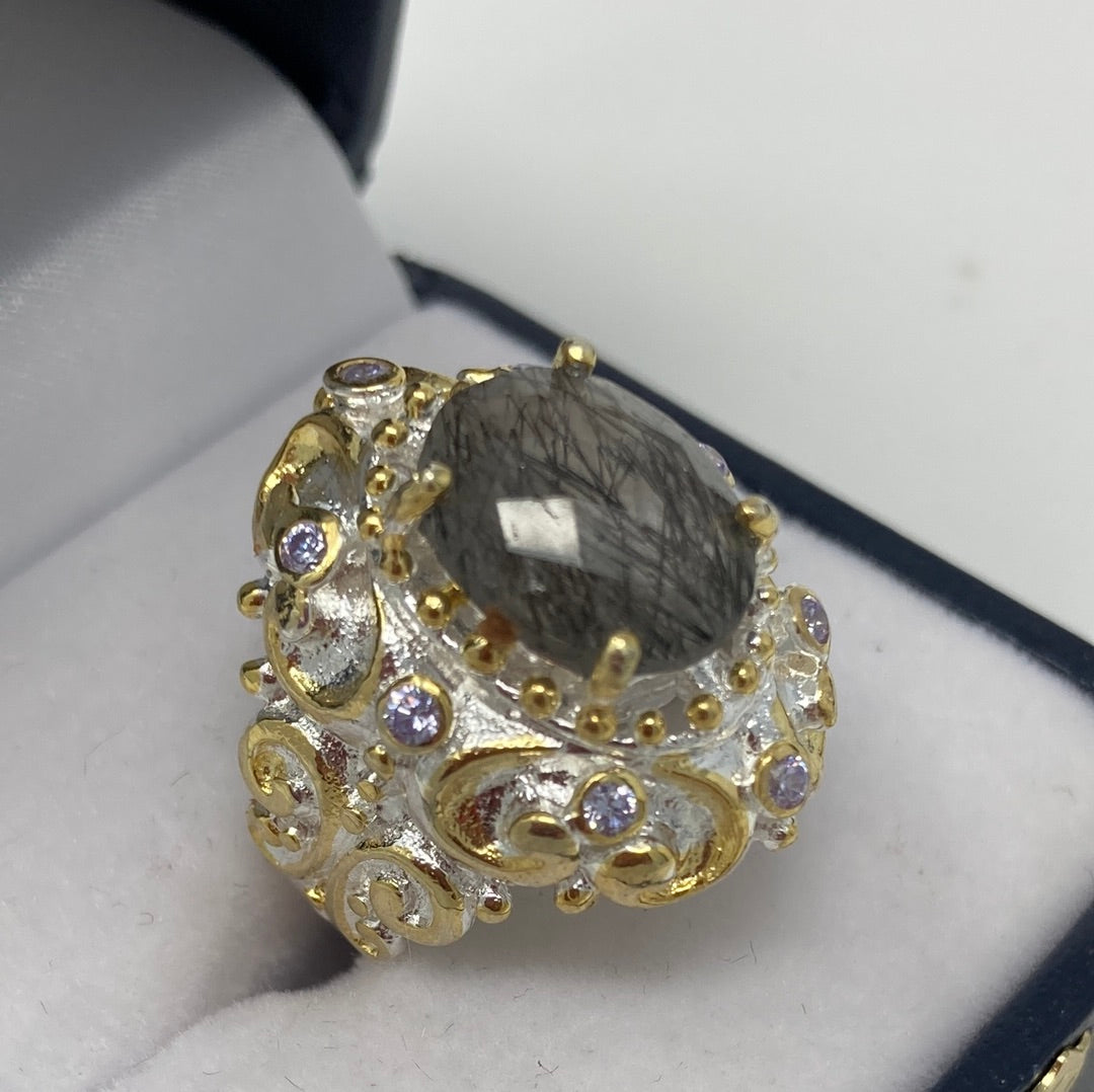 Genuine Rutilated Faceted Quartz