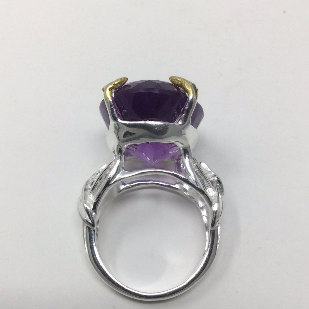 Astounding Genuine 37 CTW Amethyst Ring