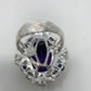 Unbelievable 32 CTW Genuine Amethyst with Sapphires, Iolite & Topaz Ring