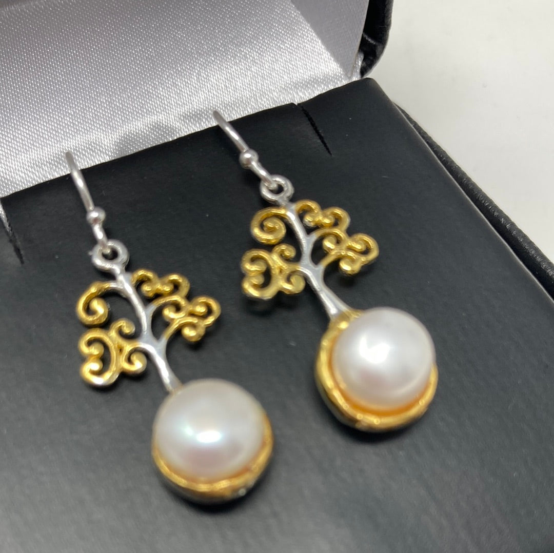 Genuine Dainty Pearl Earrings