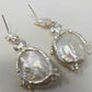 Genuine Baroque Pearl Earrings accented with Garnets