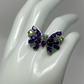 Genuine Amethyst & Emerald Butterfly Ring