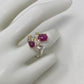 Genuine Pink Star Ruby Ring