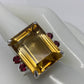 Decadent 30 CTW Genuine Citrine Ring