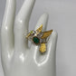 Genuine Emerald Hummingbird Ring