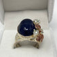Unique Genuine Sapphire Cabochon Ring