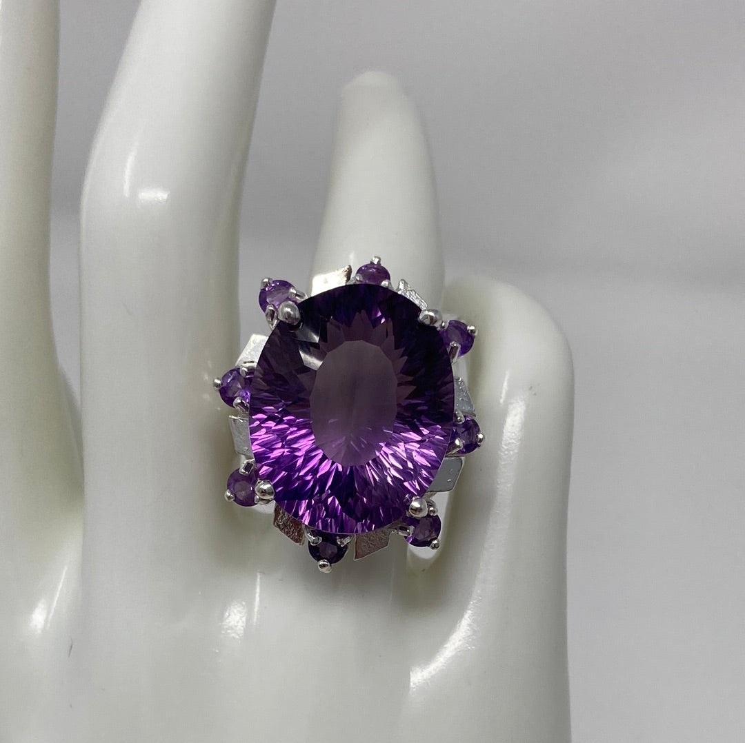 Passionate Genuine 34CTW Amethyst Ring