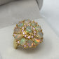 Genuine Natural Fiery Opal  Ring