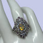 Genuine Natural, Fiery Faceted Opal & Tanzanite Ring