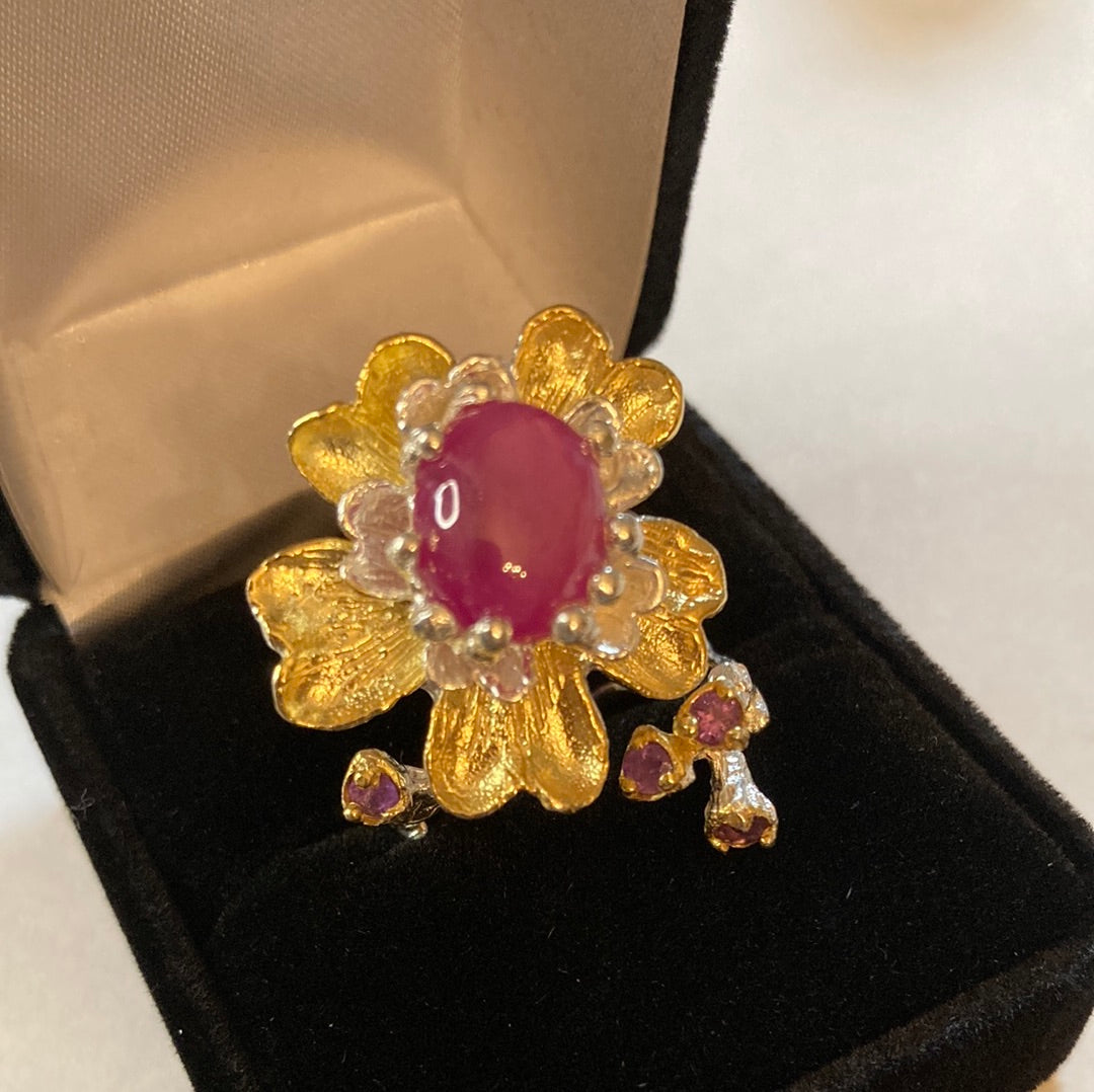 Genuine Star Ruby Ring