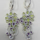 Adorable Genuine Peridot & Amethyst Earrings