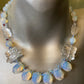 Opalite Necklace with Rock Crystal Quartz Necklace, Artist original