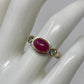 Genuine Pink Ruby & Topaz Ring