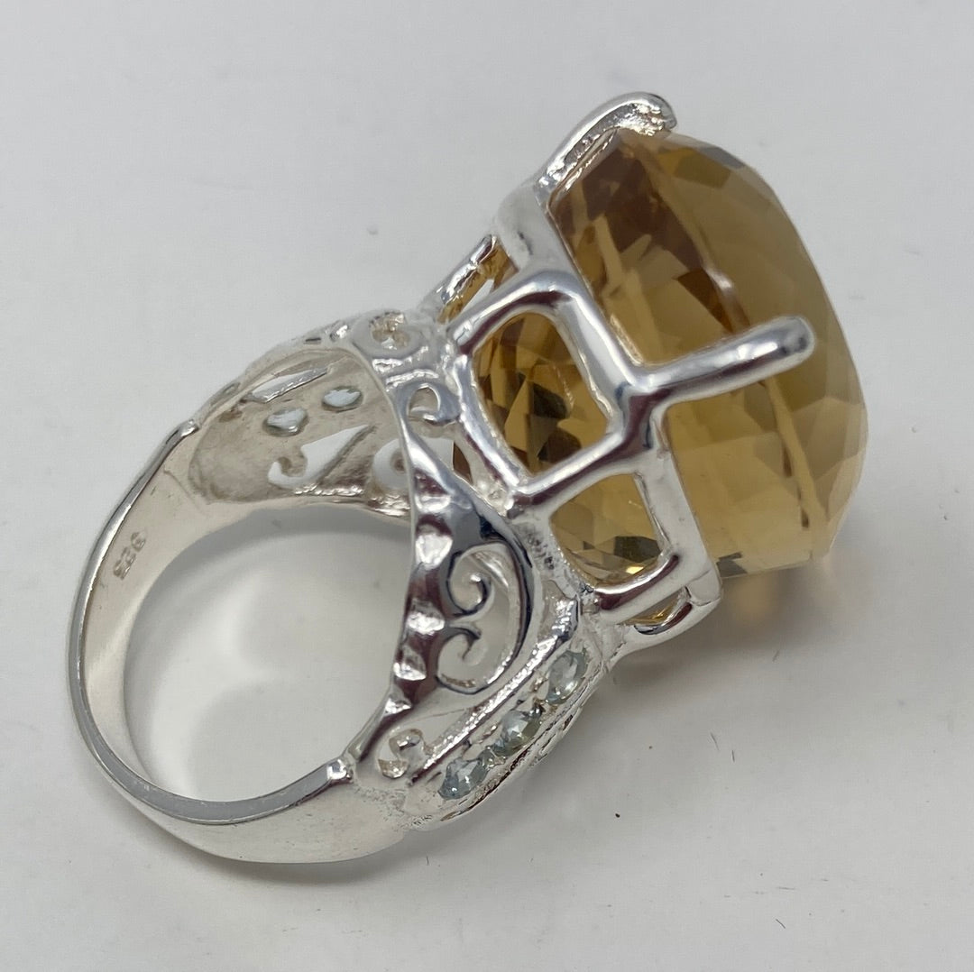 Incredibly 32+ CTW Genuine Citrine Ring