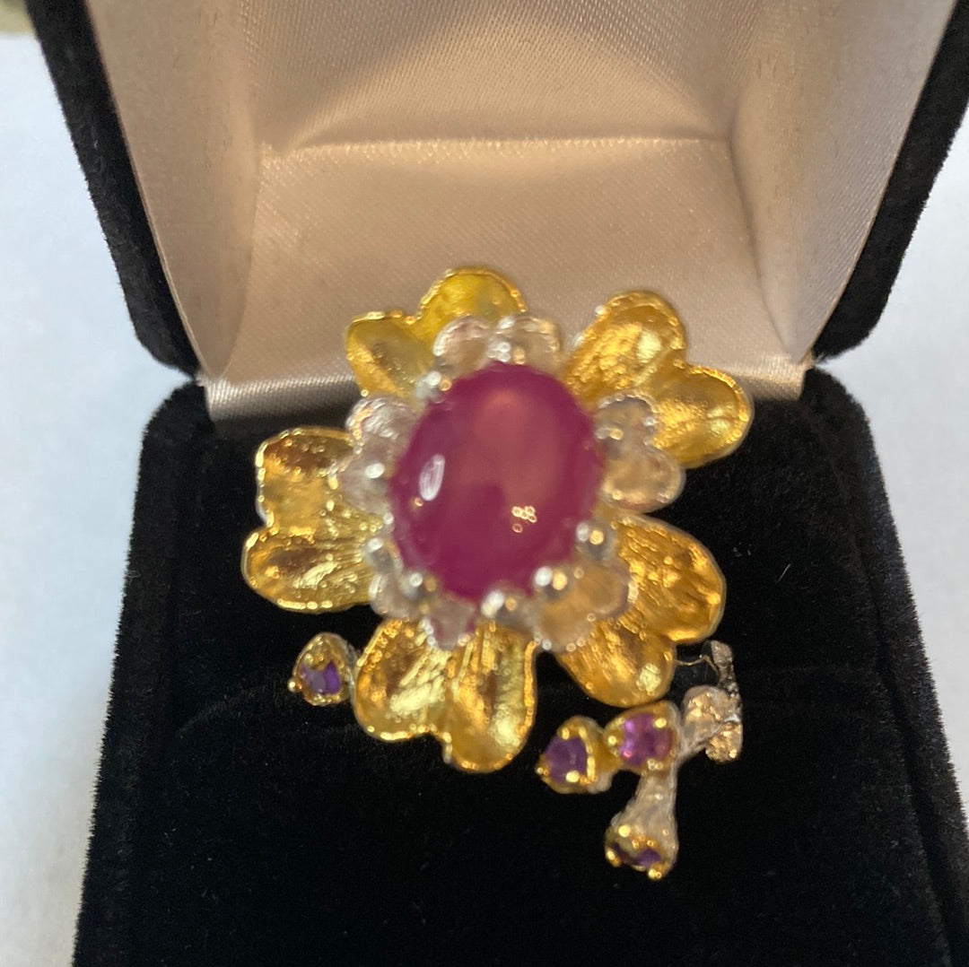 Genuine Star Ruby Ring