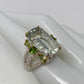 Genuine Green Amethyst & Russian Chrome Diopside Ring