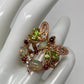 Breathtaking Genuine Opal & Peridot Firefly Ring