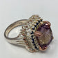 Artistic Genuine Ametrine Accented with Genuine Sapphire