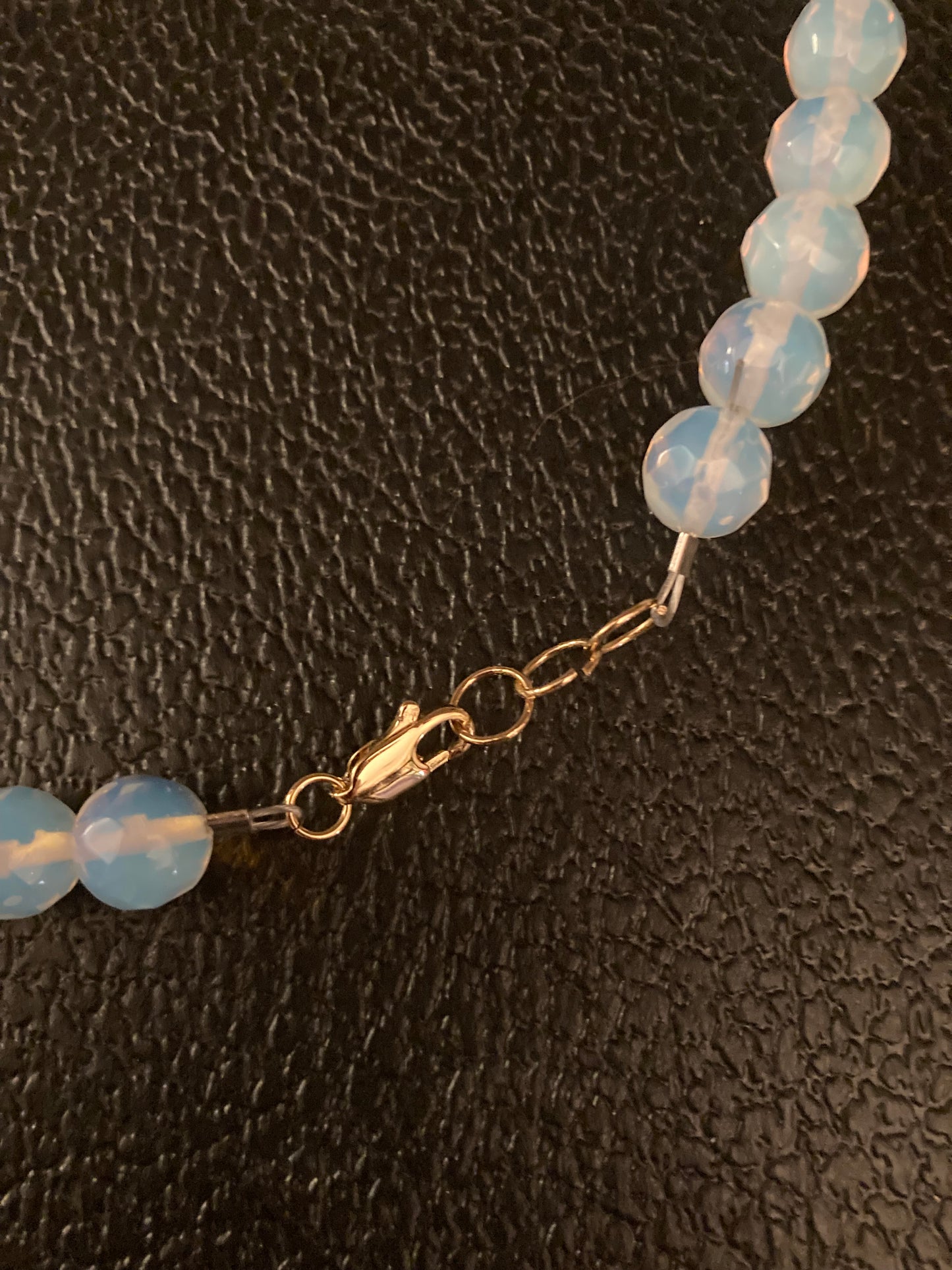 Opalite Necklace with Rock Crystal Quartz Necklace, Artist original